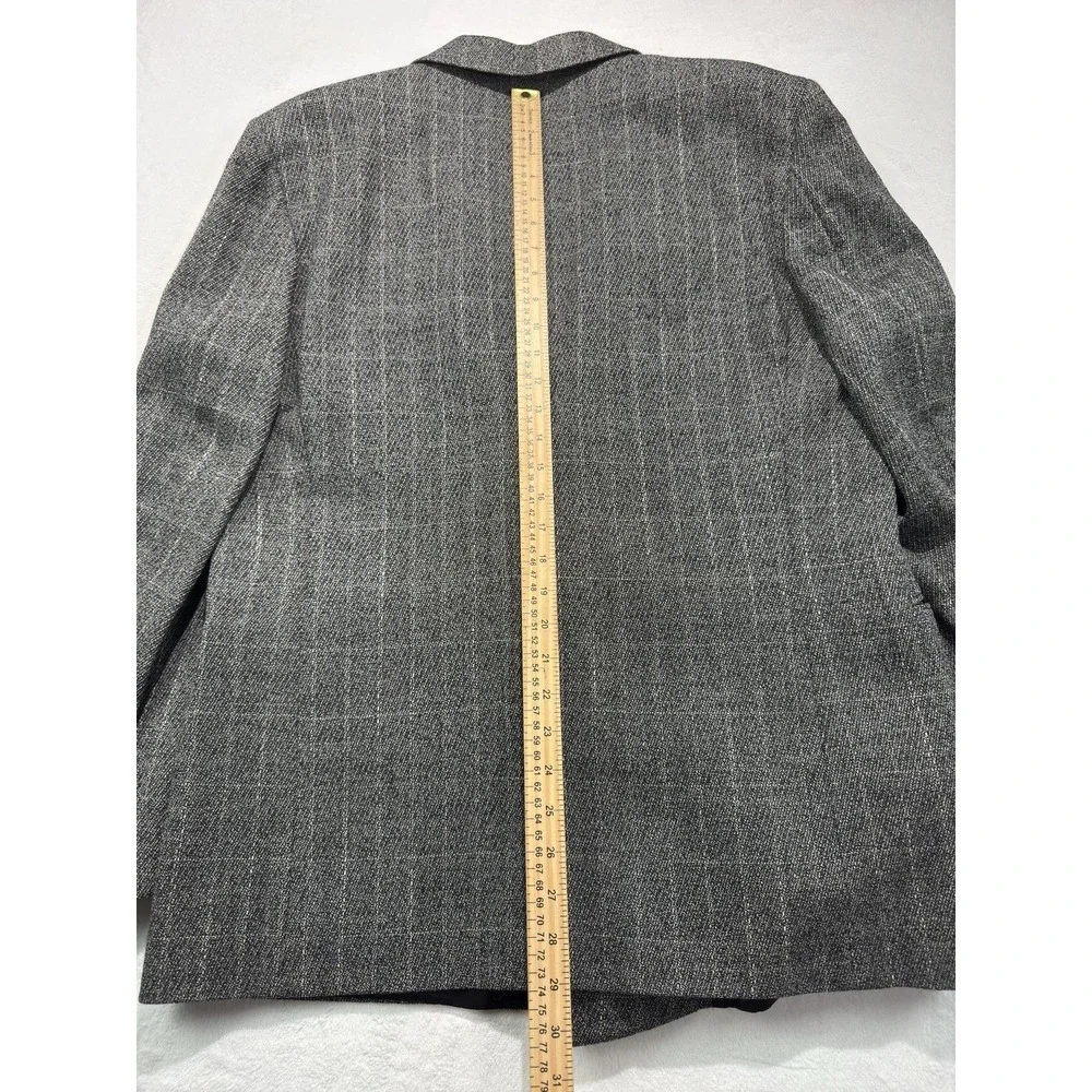Strathmore Blazer Mens 40 Wool Herringbone Sport Coat Double Breasted Jacket